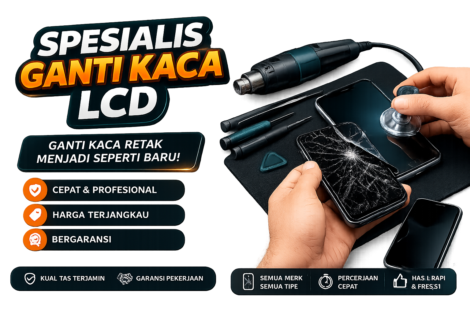 Tempat ganti kaca lcd-gevitech Tempat ganti kaca lcd-gevitech